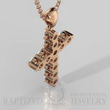 Natural Diamonds Classic Cross Pendant In 14K Gold (1.1 Ctw) - 14K Rose Gold