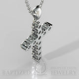 Natural Diamonds Classic Cross Pendant In 14K Gold (1.1 Ctw) - 14K White Gold