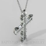 Natural Diamonds Knotted Cross Pendant In 14K Gold (0.35 Ctw) - 14K White Gold