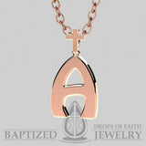 A Letter Pendant In 14K Rose Gold  - 14K Rose Gold
