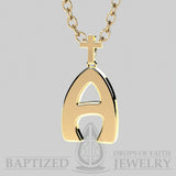 A Letter Pendant In 14K Yellow Gold  - 14K Yellow Gold