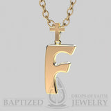 F Letter Pendant In 14K Yellow Gold  - 14K Yellow Gold