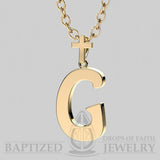 G Letter Pendant In 14K Yellow Gold  - 14K Yellow Gold