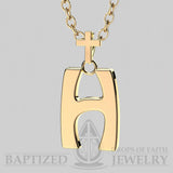 H Letter Pendant In 14K Yellow Gold  - 14K Yellow Gold