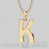 K Letter Pendant In 14K Yellow Gold  - 14K Yellow Gold