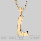 L Letter Pendant In 14K Yellow Gold  - 14K Yellow Gold