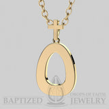 O Letter Pendant In 14K Yellow Gold  - 14K Yellow Gold