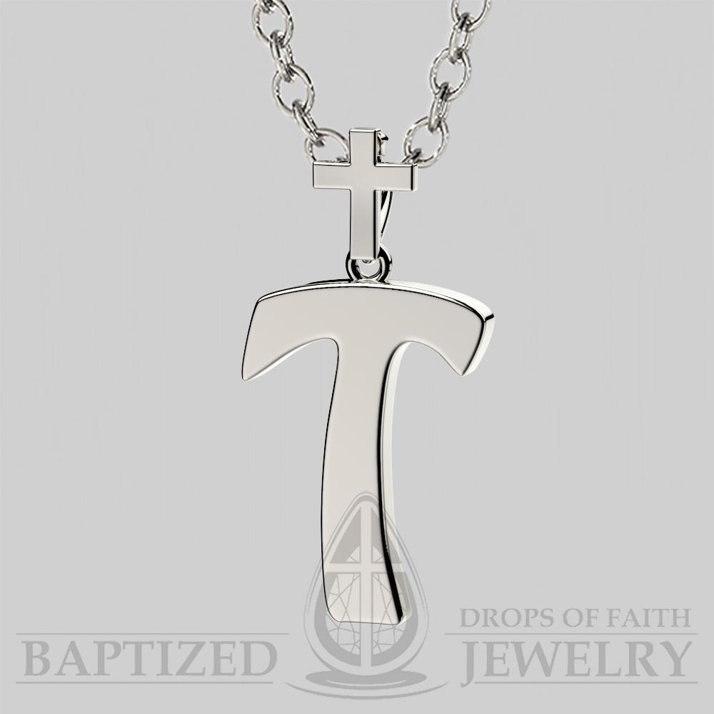 T Letter Pendant In Sterling Silver - Sterling Silver 925
