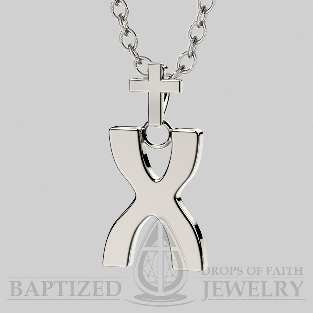X Letter Pendant In Sterling Silver - Sterling Silver 925