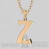 Z Letter Pendant In 14K Yellow Gold  - 14K Yellow Gold