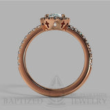 Oval Cut Natural Diamond Halo Engagement Ring (1 Ct + 0.35ctw) - 14K Rose Gold
