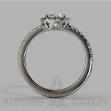Oval Cut Natural Diamond Halo Engagement Ring (1 Ct + 0.35ctw) - 14K White Gold