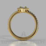 Pear Shape Natural Diamond Halo Engagement Ring (0.5ct + 0.25ctw) - 14K Yellow Gold