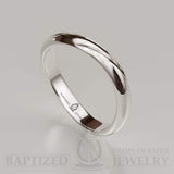 14K Gold Curvy Wedding Ring - 14K White Gold