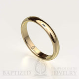 "Mary" 14K Gold Traditional Wedding Ring - 14K Yellow Gold